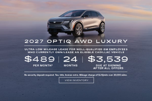 2027 OPTIQ Luxury. Ultra-low mileage lease for well-qualified current eligible GM employees and e...